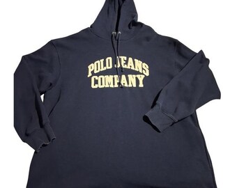 Vintage Y2k Polo Jeans Ralph Lauren Grungecore Preppy Varsity Hoodie Sweatshirt