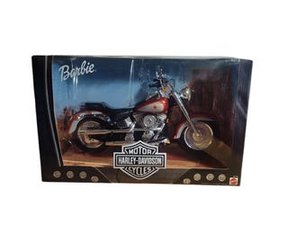 Vintage 1999 Collectible Barbie Harley Davidson Red Fat Boy Motorcycle Moto
