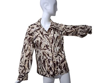 Vintage Miss Marilyn of Dallas 70s Womens size 14 Penguin Disco Hippie  Top