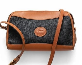 Vintage Dooney & Bourke All Weather Pebbled Leather Crossbody Bag Classic Preppy