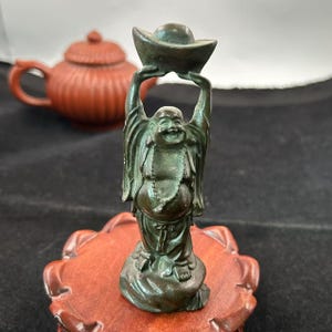 Home Decor Buddhist antique brass Maitreya  Buddha Buddha, Peace Zen Maitreya,  meditation decorations Tibetan Buddhism Tathagata Miniature