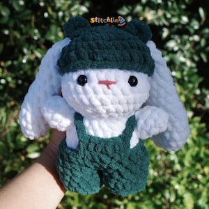 Crochet plushie | Bunny in overalls