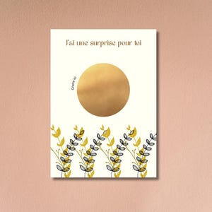 Carte à gratter personnalisée – Annonce de grossesse à imprimer (PDF)