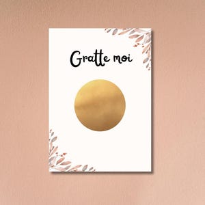 Carte à gratter personnalisée – Annonce de grossesse à imprimer (PDF)