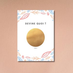 Carte à gratter personnalisée – Annonce de grossesse à imprimer (PDF)