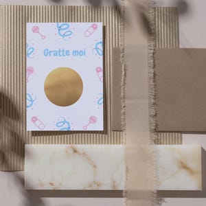 Carte à gratter "C'est un garçon" à imprimer (PDF)