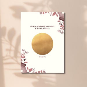Carte à gratter "Nous attendons un bébé" à imprimer (PDF numérique à télécharger)