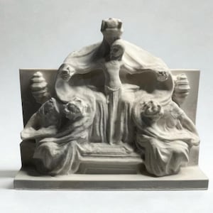 Love and Faith Plaster Statue | Retro Art Sculpture Gift for Graduation or Birthday