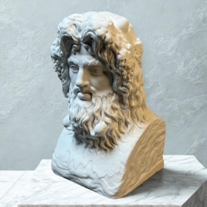 Poseidon Statue: Retro Plaster Sculpture, Mythology Art Gift