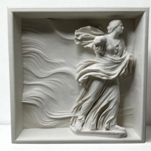 Goddess of Wind Plaster Statue | Elegant Mythical Sculpture for Desk & Home Decor
