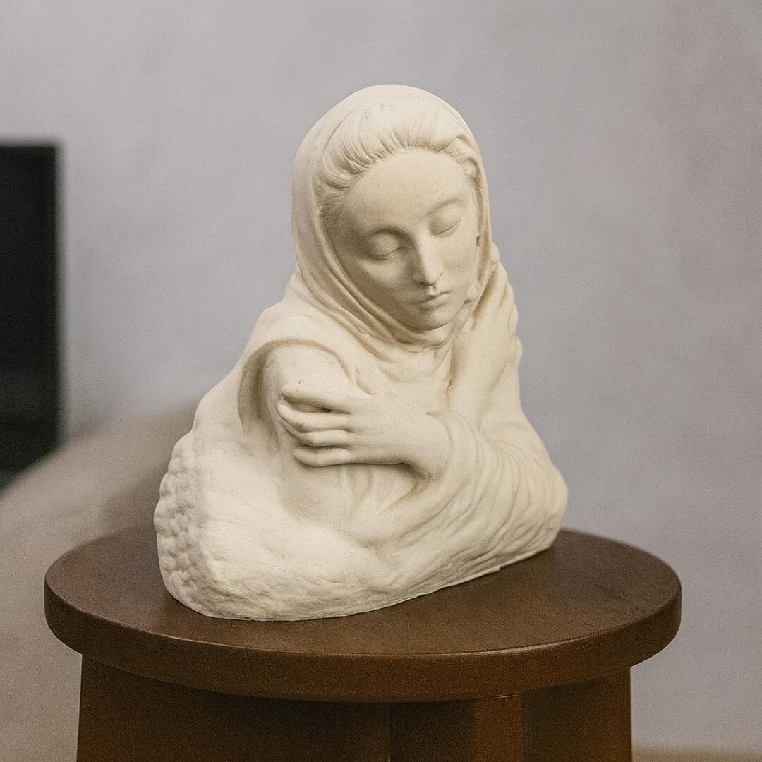 Gypsum Woman Bust Statue: Minimalist Handmade Sculpture - Etsy