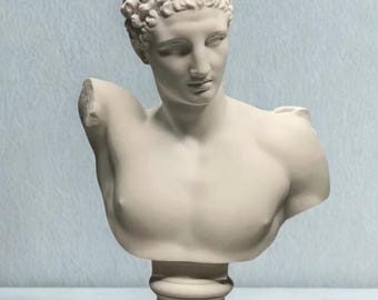 ヘルメス像 5.90 インチ、ミニマル像、ヘルメス彫刻、ヘルメス