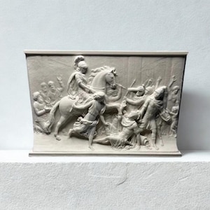 Retro Roman Relief Sculpture | 3D Art Plaster Statue – Home Decor Wall Ornament