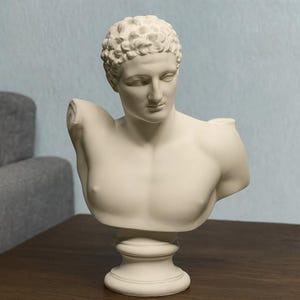 Scultura di busto di Hermes / Statua in gesso di arte greca per la casa e la scrivania