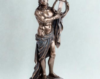 Estatua veronesa del dios griego Apolo tocando la lira, 16 cm