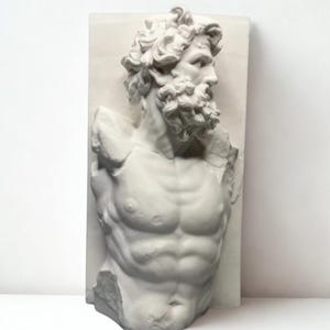 Mythology Figure Plaster Sculpture: Elegant Home Decor Accent
