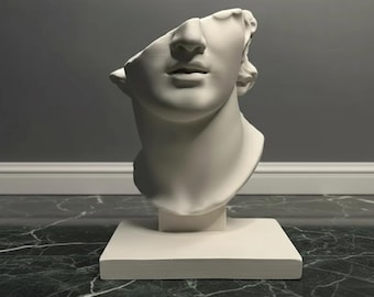 Nordic Style Plaster Statue: Retro Roman Art Figurine