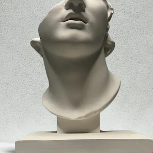 Vintage Roman Plaster Statue | European Desk Decor & Diffuser Sculpture