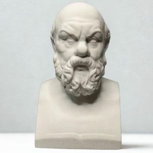 Socrates Plaster Bust | Greek Philosopher Statue Desk Decor & Art Gift