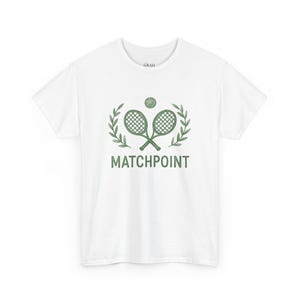 Tennis Matchpoint Tee, Casual Sportswear, Gift for Tennis Lovers, Unisex Cotton Shirt, Athletic Celebration Top