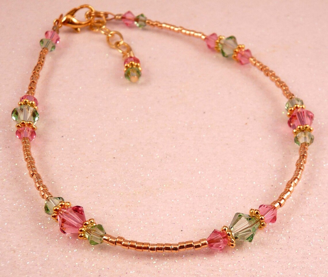 Ankle Bracelet Swarovski Crystal Anklet Crystal Ankle Bracelet Etsy