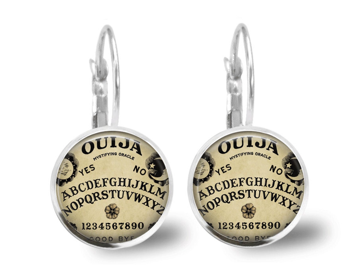 Tile Earrings Ouija Board Earrings Tile Jewelry Ouija Board Etsy