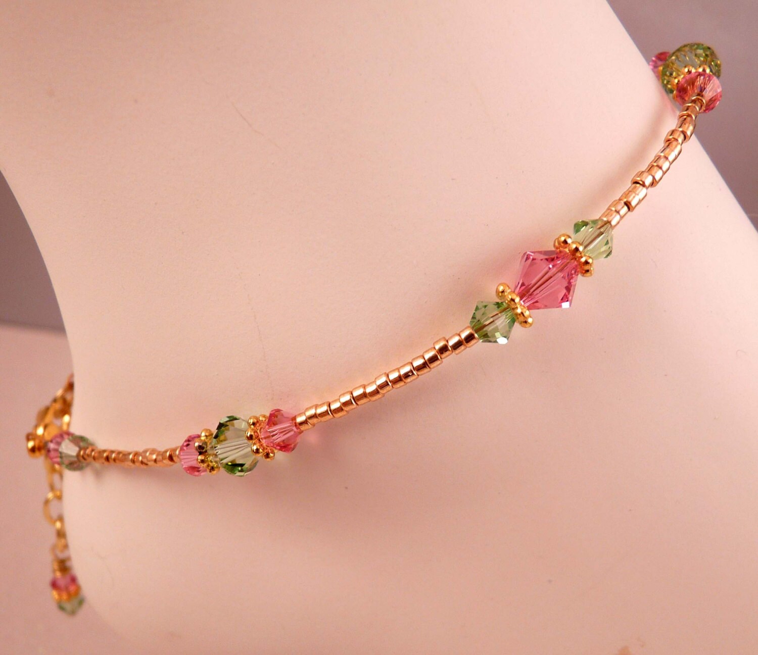 Ankle Bracelet Swarovski Crystal Anklet Crystal Ankle Bracelet Etsy