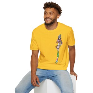 Breezy Sketch Fashion Girl T Shirt Design Unisex Soft Tee Minimalist Marker Style Playful Spring Youthful Chic image 14