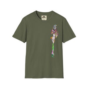 Breezy Sketch Fashion Girl T Shirt Design Unisex Soft Tee Minimalist Marker Style Playful Spring Youthful Chic image 6