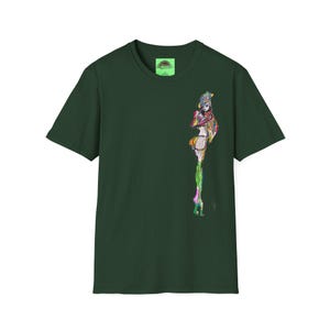 Breezy Sketch Fashion Girl T Shirt Design Unisex Soft Tee Minimalist Marker Style Playful Spring Youthful Chic image 7