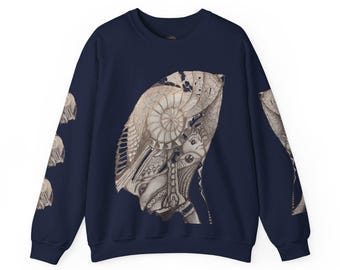 Fibonacci Sacred Geometry Crewneck Sweatshirt | Space Yoga Mystical Astral Antanora art