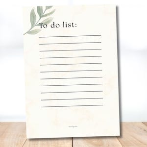 To do list,  A4 printable PDF, instant download
