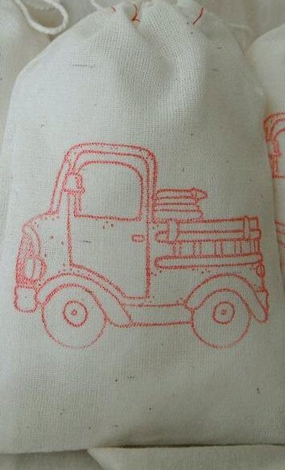 Items similar to Bag PARTY 20 BOY Gift BIRTHDAY Red Fire Truck 4x6