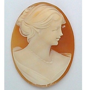 35x27mm Italian Real Shell Cameo unmounted loose Genuine Hand Carved vintage supply C107