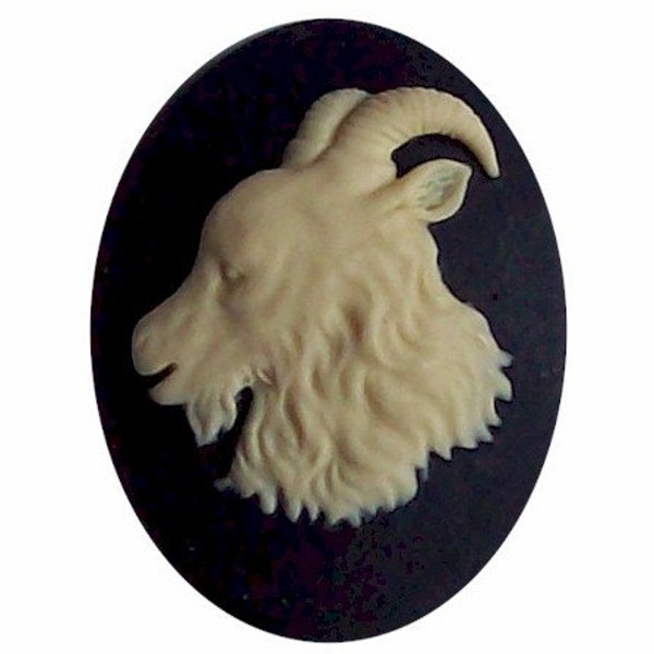 40x30mm goat cameo nature wildlife farm animal cameo or cabochon loose unset resin cab jewelry findings 557x