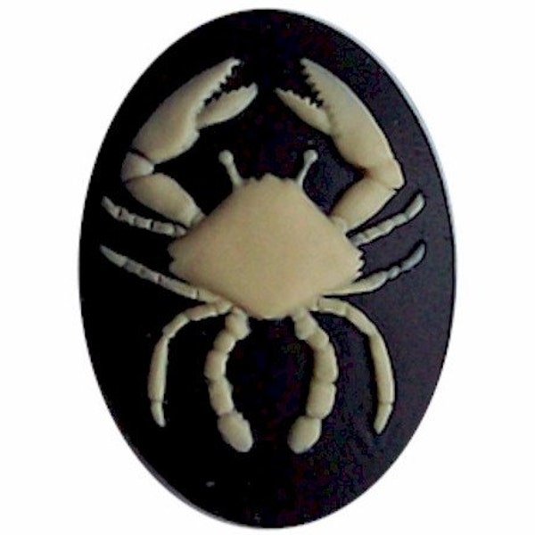 40x30 crab cameo sea life beach crab charm maryland crab decor fishing cabochon seashore supply use as is or paint for ooak ornament  553x