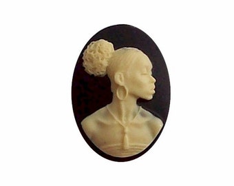 Ethnic tribal Cameo African Cameo 25x18 diy Black cabachon Ornament Jewelry Finding  608x
