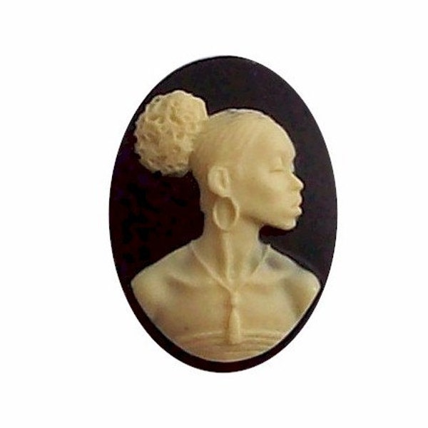 Ethnic tribal Cameo African Cameo 25x18 diy Black cabachon Ornament Jewelry Finding  608x