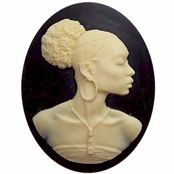 40x30 Silhouette cameo Africa supply African American Cameo jewelry Afro Ethnic jewelry Black cameo diy earrings pins necklace magnets  547x