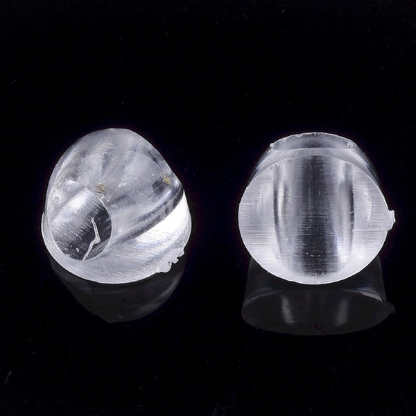 doz pack 7mm clear Plastic Button Shank 3.85mm Hole. acrylic Button Back blank button supply turn any flat back cabochon into button S4114