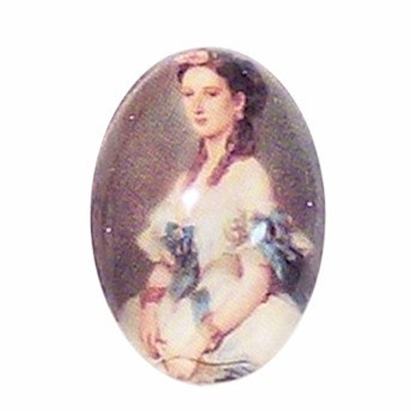 ren faire embellishment 18x13 Glass cameo photo glass cabochon Victorian Lady cameo jewelry findings graphic cabachon embellishment 190x