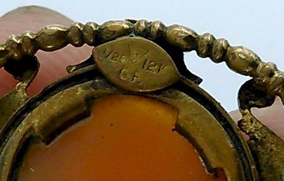 12kt gold filled Antique Vintage Petite Scarf Pin… - image 5