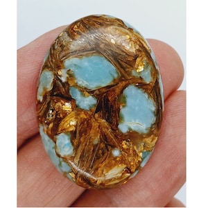 40x30mm turquoise man made cabachon cabochon gemstone Flat Back copper matrix statement necklace bracelet brooch pendant craft supply 917x