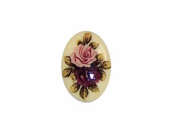 25x18mm Rose cameo Cabochon purple pink decal cameo Plastic stone jewelry findings from cameo jewelry supply  355x