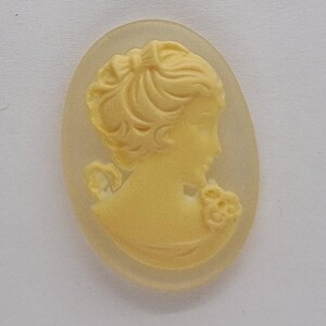25x18mm Crystal Color short Hair Girl Resin Cameo S4192 We offer 100&#39;s of cameo designs -  cameo jewelry supply