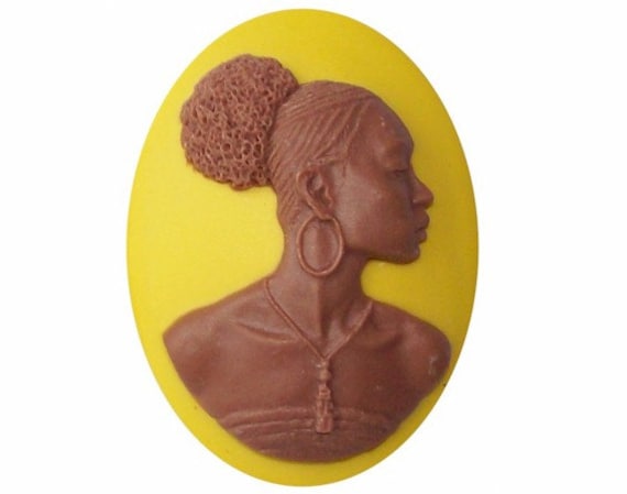40x30mm diy tribal jewelry bohemian jewellery Yellow africa cameo Brown African American Resin Cameo kwanzaa supply jewelry findings 720x