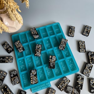 Silicone Mold Dominos for epoxy resin 28 piece Full set , DIY Mold Resin Domino game craft