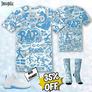 AJ 12 Melo Pattern Rap Streetwear 3D Jacket, T-Shirt, Sweatshirt, Hoodie, Socks, Hat Outfit To Match Sneaker