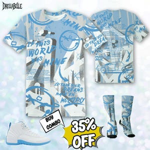 AJ 12 Melo Pattern Luther Team 3D Jacket, T-Shirt, Sweatshirt, Hoodie, Socks, Hat Outfit To Match Sneaker