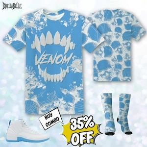 AJ 12 Melo We Are Venin 3D T-Shirt, Socks, Hat Outfit To Match Sneaker